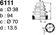 Комплект пыльника DEPA 6111