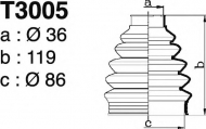 Комплект пыльника DEPA T3005