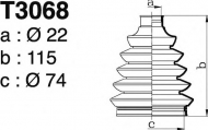 Комплект пыльника DEPA T3068