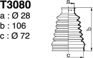 Комплект пыльника DEPA T3080