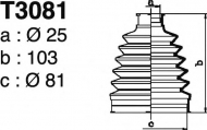 Комплект пыльника DEPA T3081