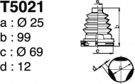 Комплект пыльника DEPA T5021