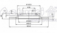 Тормозной диск ASHUKI N013-49
