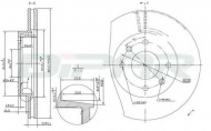 Тормозной диск DITAS DFD1004