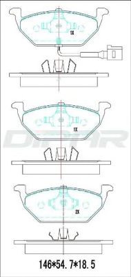 Комплект тормозных колодок DITAS DFB2386