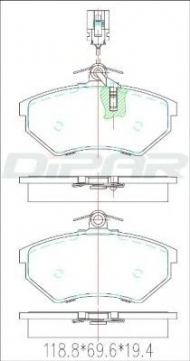 Комплект тормозных колодок DITAS DFB2588