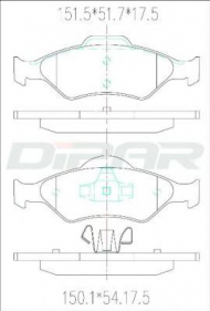 Комплект тормозных колодок DITAS DFB3336
