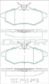 Комплект тормозных колодок DITAS DFB3490