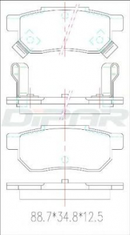 Комплект тормозных колодок DITAS DFB5215