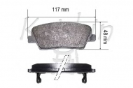 Комплект тормозных колодок KAISHIN D10184