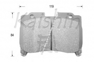 Комплект тормозных колодок KAISHIN D2136