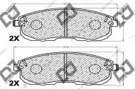 Комплект тормозных колодок DJ PARTS BP1087