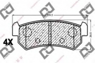 Комплект тормозных колодок DJ PARTS BP1172