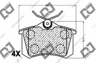 Комплект тормозных колодок DJ PARTS BP1190