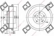 Тормозный барабан DJ PARTS BR1025