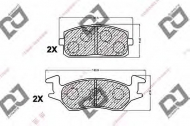 Комплект тормозных колодок DJ PARTS BP1197