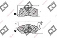 Комплект тормозных колодок DJ PARTS BP1199