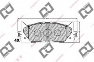 Комплект тормозных колодок DJ PARTS BP1230
