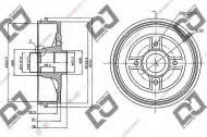 Тормозный барабан DJ PARTS BR1045