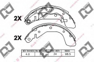Комлект тормозных накладок DJ PARTS BS1240