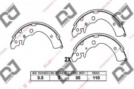 Комлект тормозных накладок DJ PARTS BS1008