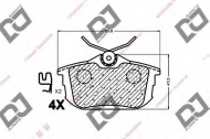 Комплект тормозных колодок DJ PARTS BP1265
