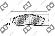 Комплект тормозных колодок DJ PARTS BP1271