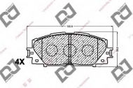 Комплект тормозных колодок DJ PARTS BP1301