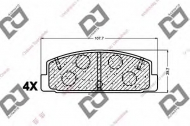Комплект тормозных колодок DJ PARTS BP1351