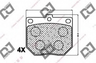 Комплект тормозных колодок DJ PARTS BP1352