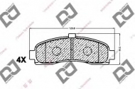 Комплект тормозных колодок DJ PARTS BP1360