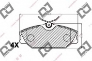 Комплект тормозных колодок DJ PARTS BP1389