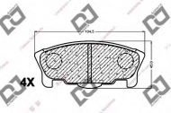 Комплект тормозных колодок DJ PARTS BP1426