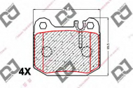 Комплект тормозных колодок DJ PARTS BP1874