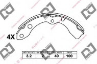 Комлект тормозных накладок DJ PARTS BS1160