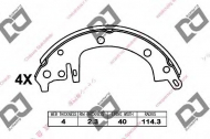 Комлект тормозных накладок DJ PARTS BS1163