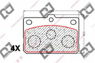 Комплект тормозных колодок DJ PARTS BP1540