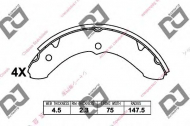 Комлект тормозных накладок DJ PARTS BS1179