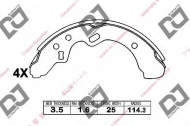 Комлект тормозных накладок DJ PARTS BS1273