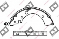 Комлект тормозных накладок DJ PARTS BS1327