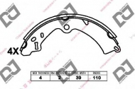 Комлект тормозных накладок DJ PARTS BS1391