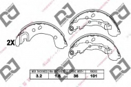 Комлект тормозных накладок DJ PARTS BS1406