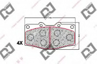 Комплект тормозных колодок DJ PARTS BP1589