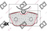 Комплект тормозных колодок DJ PARTS BP2008