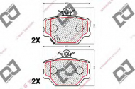 Комплект тормозных колодок DJ PARTS BP2036