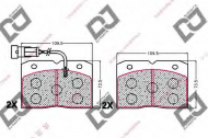 Комплект тормозных колодок DJ PARTS BP2043
