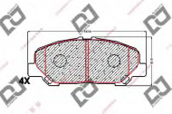 Комплект тормозных колодок DJ PARTS BP1613