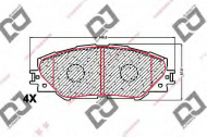 Комплект тормозных колодок DJ PARTS BP1637