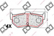 Комплект тормозных колодок DJ PARTS BP1739