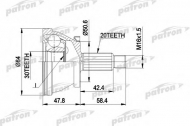 Шарнирный комплект PATRON PCV1403